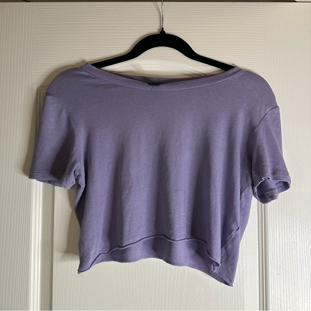 🩷 Forever 21 Purple Short Sleeve Crop Top